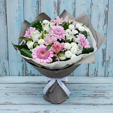 Букет цветов из:  Герберы, Альстромерии и Хризантемы #REPLACE_PRED# Пригородном Курской области
