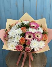Букет цветов из:  Розы, Герберы и Хризантемы #REPLACE_PRED# Пригородном Курской области