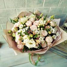 Букет цветов из:  Альстромерии, Розы и Хризантемы #REPLACE_PRED# Пригородном Курской области