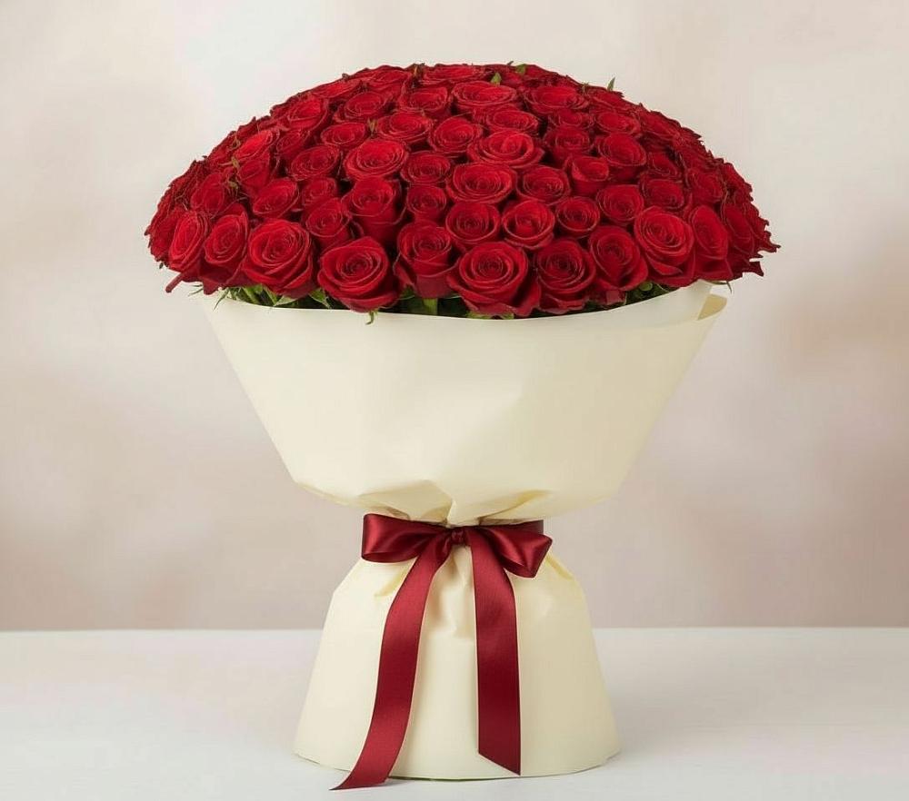 Букет 101 Красная роза Милано в Пригородном Курской области