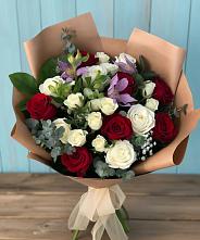 Букет цветов из:  Розы и Альстромерии #REPLACE_PRED# Пригородном Курской области
