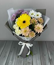 Букет цветов из:  Розы, Герберы и Хризантемы в Пригородном Курской области